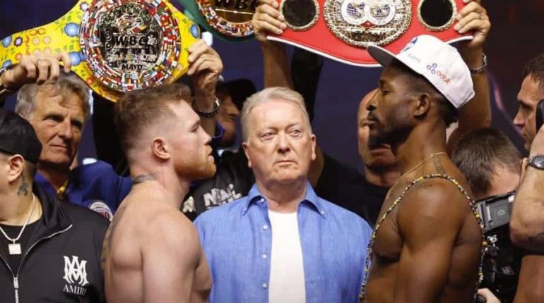 Canelo Álvarez y William Scull cumplen pesaje para pelea en Arabia este sábado