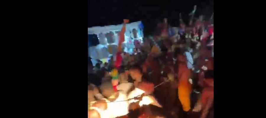 Estampida en evento religioso deja 6 muertos y varios heridos en India Estampida en evento religioso deja 6 muertos y varios heridos en India