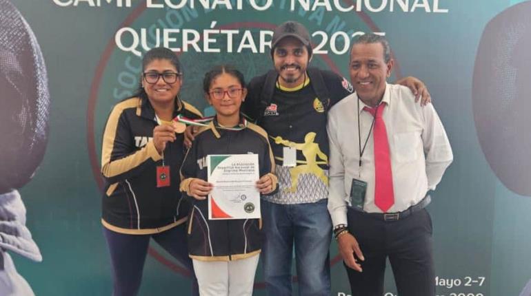 Hermanas tabasqueñas ganan bronce en campeonato nacional de esgrima