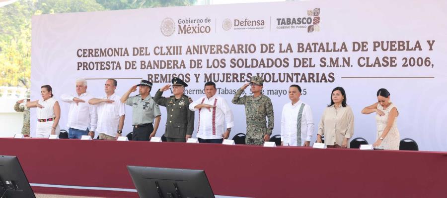 Conmemoran en Tabasco el 163 aniversario de la batalla de Puebla Conmemoran en Tabasco el 163 aniversario de la batalla de Puebla