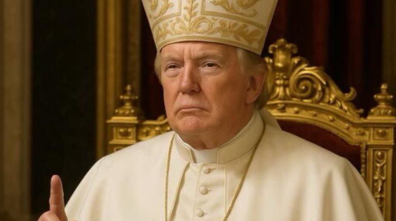 Está bien divertirse un poco: responde Trump a comentarios sobre la foto con vestimenta papal