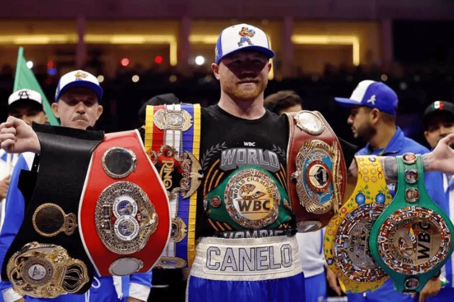 Cinturón 100% de oro entregado a "Canelo" está valuado en 1 mdd más de 20 mdp Cinturón 100% de oro entregado a "Canelo" está valuado en 1 mdd más de 20 mdp