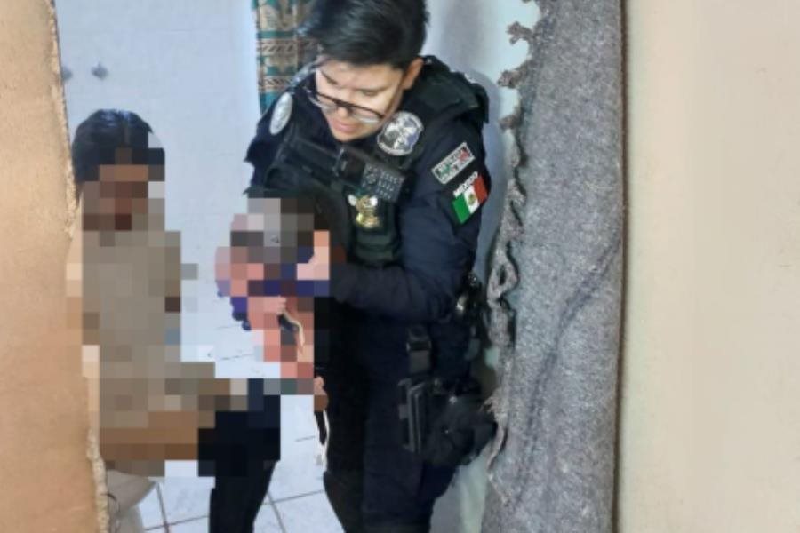 Salva policía a recién nacido de morir en Durango Salva policía a recién nacido de morir en Durango