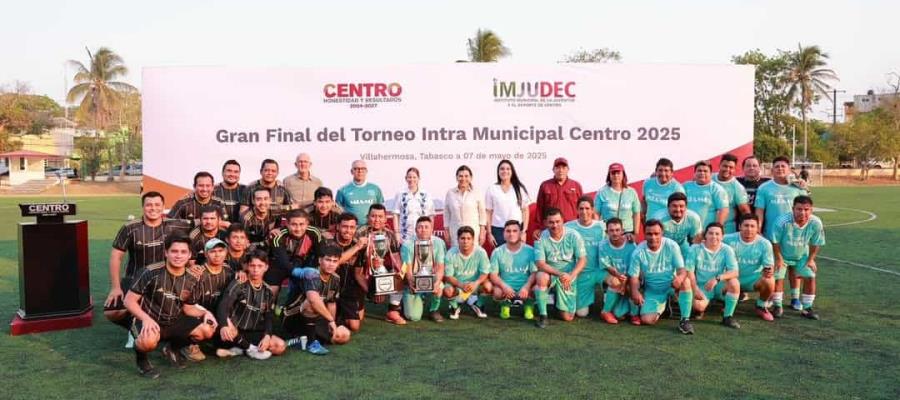 Premian a ganadores del Torneo Intramunicipal de Futbol Centro 2025 Premian a ganadores del Torneo Intramunicipal de Futbol Centro 2025