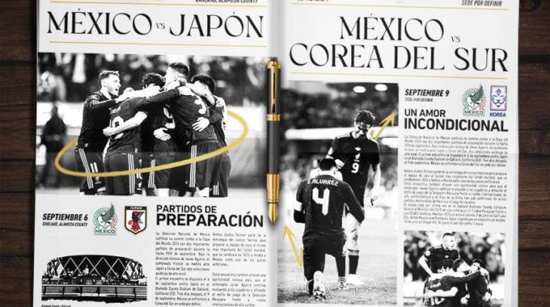 Selección Mexicana enfrentará a Corea y Japón en partidos rumbo a la Copa del Mundo