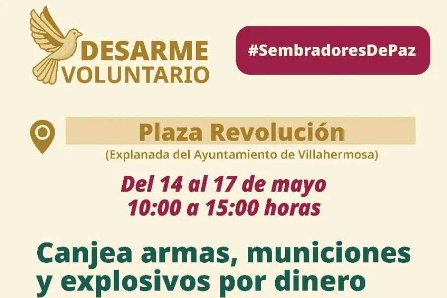 Instalan módulo de canje de armas en Plaza de la Revolución Instalan módulo de canje de armas en Plaza de la Revolución
