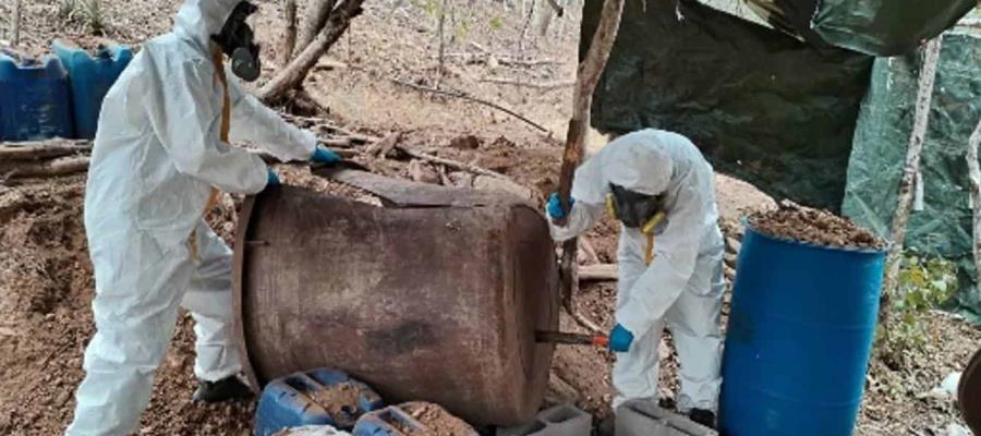 Asestan golpe de 41 mdp a crimen organizado en Sinaloa al desmantelar dos laboratorios clandestinos Asestan golpe de 41 mdp a crimen organizado en Sinaloa al desmantelar dos laboratorios clandestinos