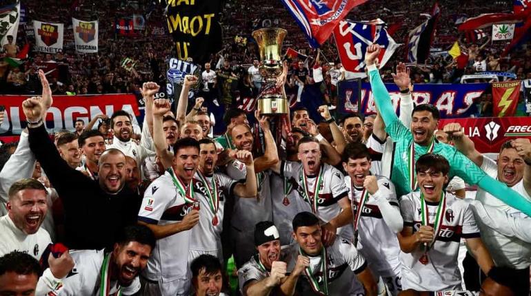 Bolonia, campeón de la Copa Italia tras vencer al Milán de Santi Giménez
