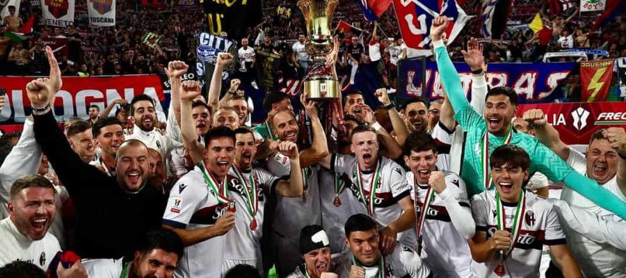 Bolonia, campeón de la Copa Italia tras vencer al Milán de Santi Giménez Bolonia, campeón de la Copa Italia tras vencer al Milán de Santi Giménez