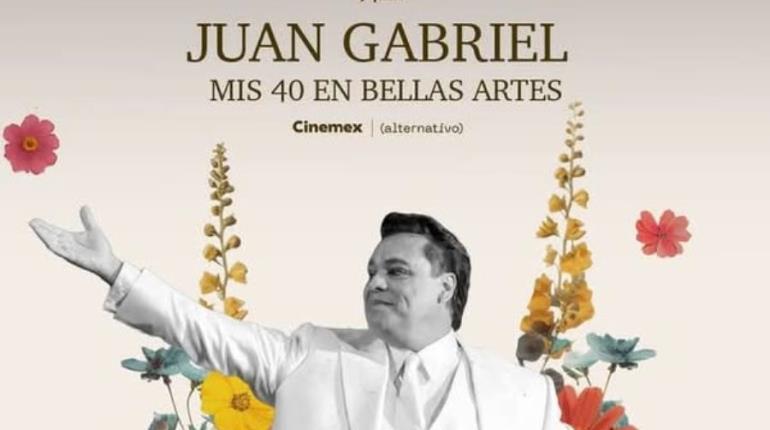 Mis 40 en Bellas Artes de Juan Gabriel se proyectará en Cinemex