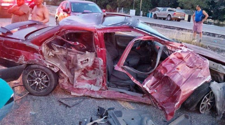 Se registra fuerte accidente en la Villahermosa – Macuspana