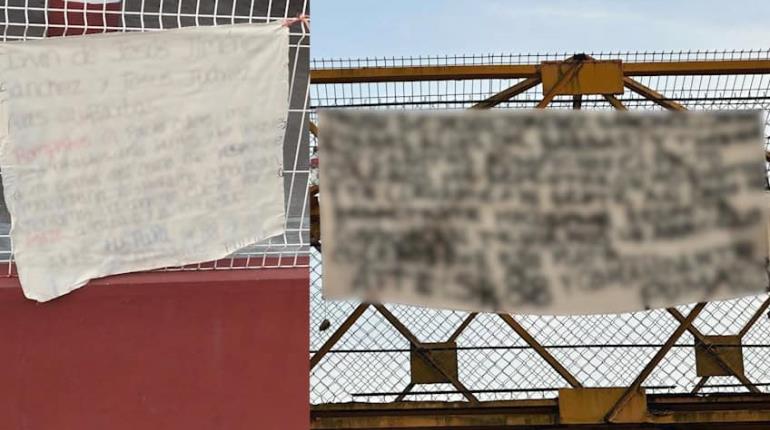 Localizan mantas de presuntos grupos delictivos peleando "la plaza" de Cunduacán