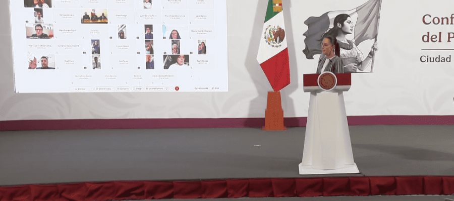 Realiza Sheinbaum "mañanera" sin presencia de reporteros por protesta en Palacio Nacional Realiza Sheinbaum "mañanera" sin presencia de reporteros por protesta en Palacio Nacional