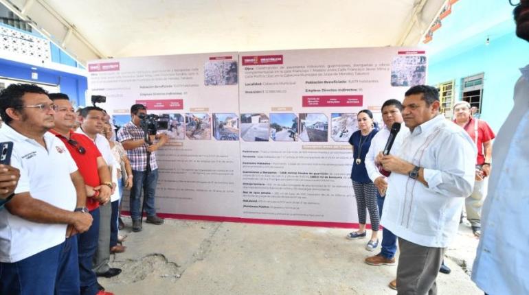 Supervisa May construcción de calles en Jalpa; invierten 23.7 mdp
