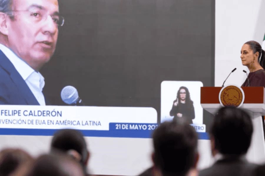 Critica Sheinbaum "preocupación" de Calderón que no habrá intervención de EE.UU. en México Critica Sheinbaum "preocupación" de Calderón que no habrá intervención de EE.UU. en México
