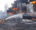 Se incendia empresa de destilación de diésel en NL