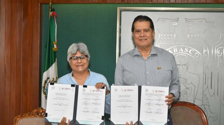 Signan UJAT y SEDAP convenio para recibir alumnos en la piscifactoría en Teapa