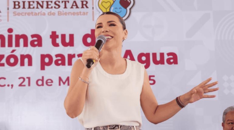 "¡Fuera Marina!", le dicen a gobernadora de Baja California durante evento en Mexicali