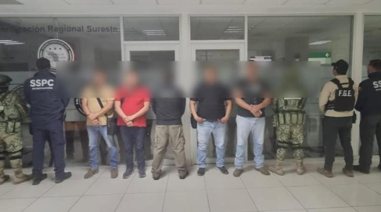 Detienen a 30 durante robo de maquinaria en Centro; 3 son ministeriales