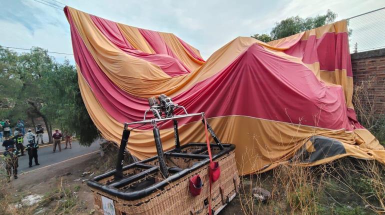 Se desploma globo aerostático que sobrevolaba Teotihuacán; hay 12 heridos