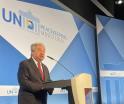 Invita Antonio Guterres al Papa León XIV a visitar la ONU