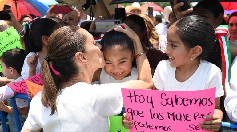 Niños piden a Sheinbaum regresar comida chatarra a escuelas