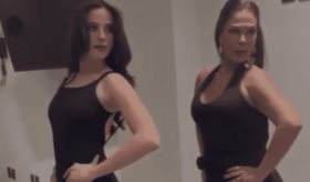 Fátima Bosch se prepara en pasarela con reconocida miss venezolana
