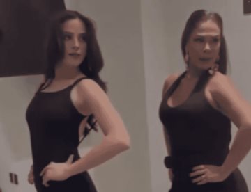 Fátima Bosch se prepara en pasarela con reconocida miss venezolana