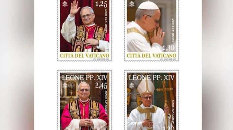 Lanza Vaticano sellos postales por el inicio de pontificado de León XIV