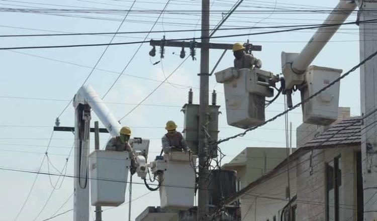 Afirma CFE que reforzó mantenimiento de red eléctrica en Tabasco Afirma CFE que reforzó mantenimiento de red eléctrica en Tabasco