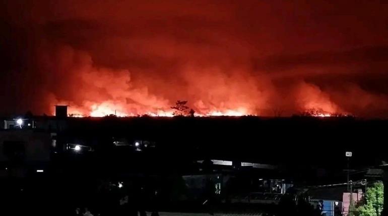 Incendio consume varias hectáreas durante la madrugada en Tamulté de las Sabanas