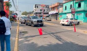 Bloquean avenida México en Villahermosa por falta de luz