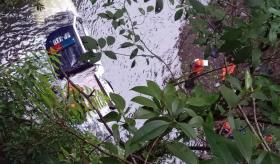 Patrulla con 6 oficiales a bordo cae a río en Veracruz; dos fallecen