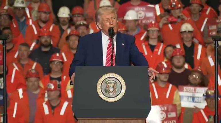 Trump anuncia que aranceles al acero aumentarán del 25% al 50%