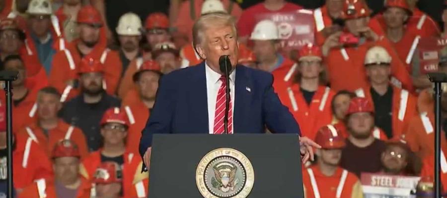 Trump anuncia que aranceles al acero aumentarán del 25% al 50% Trump anuncia que aranceles al acero aumentarán del 25% al 50%