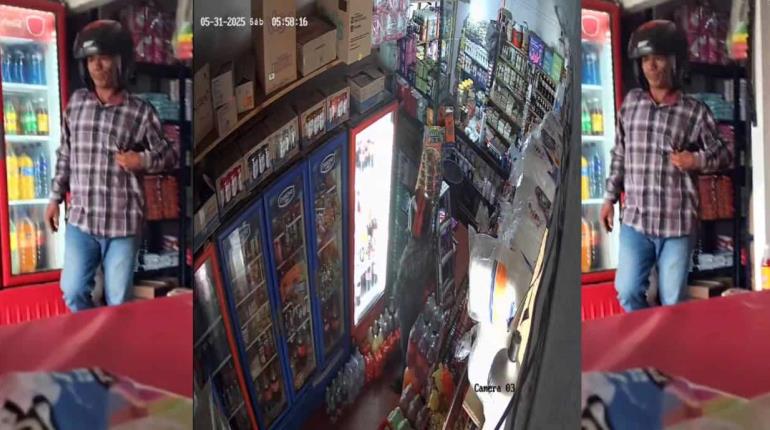 Captan a sujeto robando en "tiendita" de Guatacalca, Nacajuca