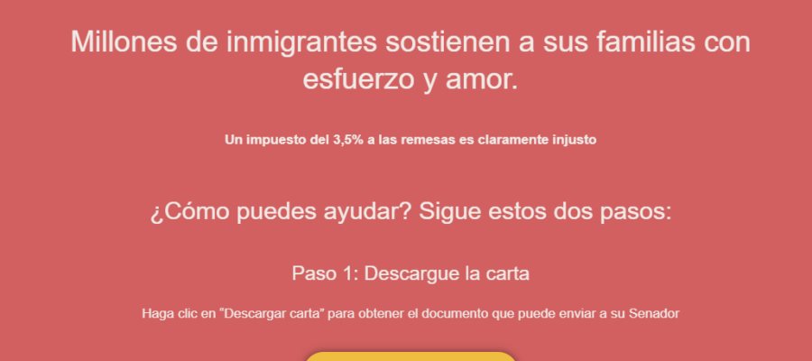 Mexicanos en EE. UU. promueven cartas contra el impuesto a remesas Mexicanos en EE. UU. promueven cartas contra el impuesto a remesas