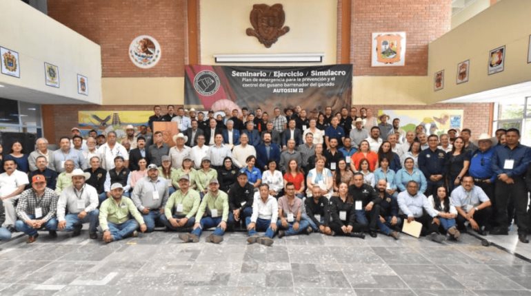 Agricultura realiza primer simulacro del gusano barrenador del ganado en el norte del país
