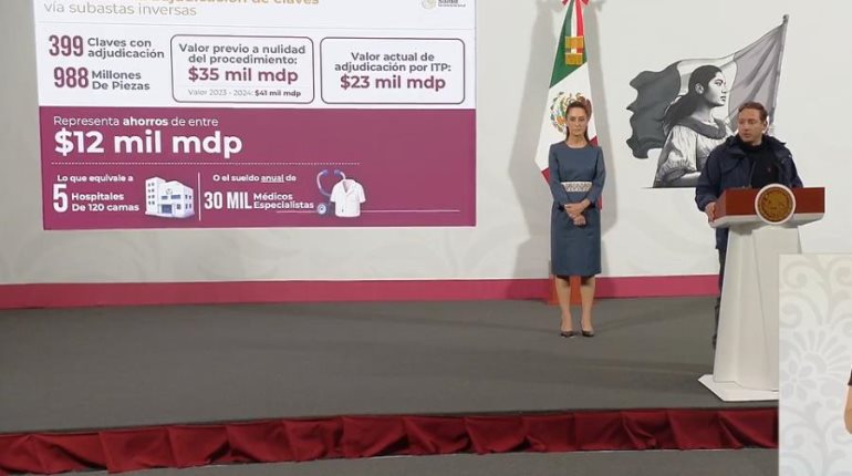 Ahorros por 12 mdp en subasta de compra de medicamentos, reporta Salud
