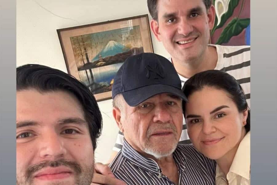 A d&iacute;as de recuperar su libertad, circula foto de Cuco Rovirosa reunido con sus hijos