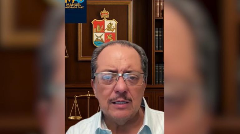 Como "acto desesperado" reaparición de AMLO para validar elección judicial, califica Andrade