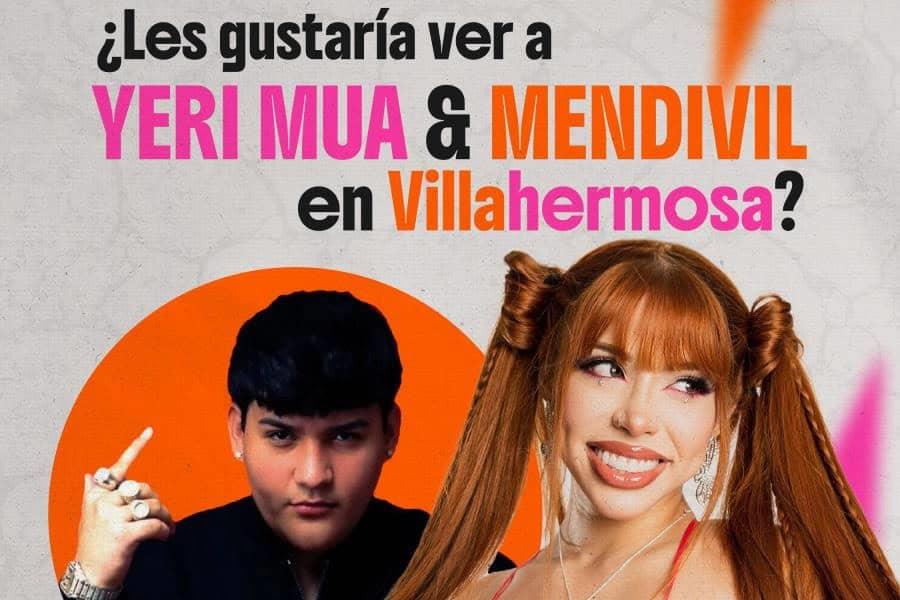 Yeri Mua o Víctor Mendivil: PM Shows escucha al público tabasqueño Yeri Mua o Víctor Mendivil: PM Shows escucha al público tabasqueño