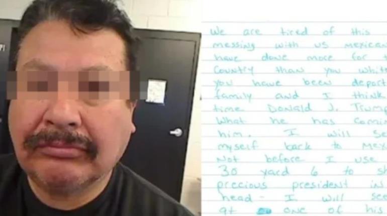 Estadounidense habría escrito carta con amenaza contra Trump para inculpar a mexicano
