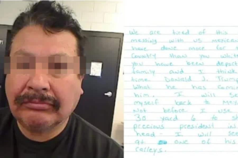 Estadounidense habría escrito carta con amenaza contra Trump para inculpar a mexicano Estadounidense habría escrito carta con amenaza contra Trump para inculpar a mexicano