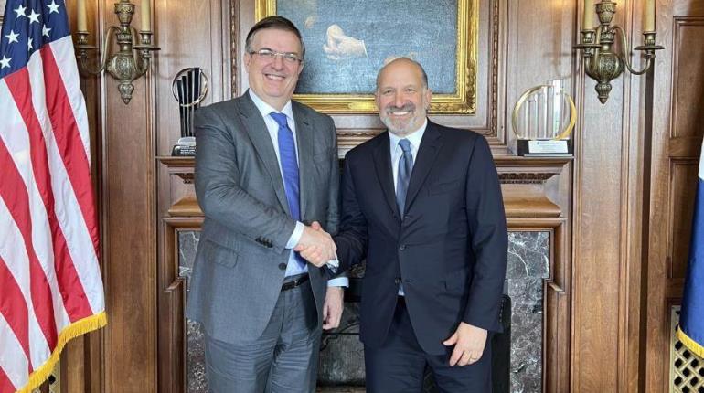 Ebrard se reúne con secretario de Comercio de EE. UU. para analizar aranceles al acero y aluminio