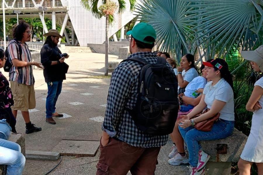 Realizan 1a marcha en Villahermosa contra proyecto del Museo Olmeca