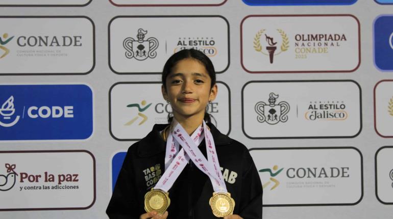 Obtiene tabasqueña Elisa Ramírez segundo oro en Olimpiada Nacional