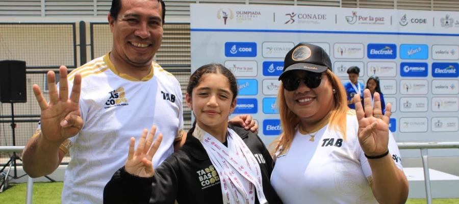 Tabasqueña, Elisa Ramírez, gana plata en 500 metros sprint en Olimpiada Nacional