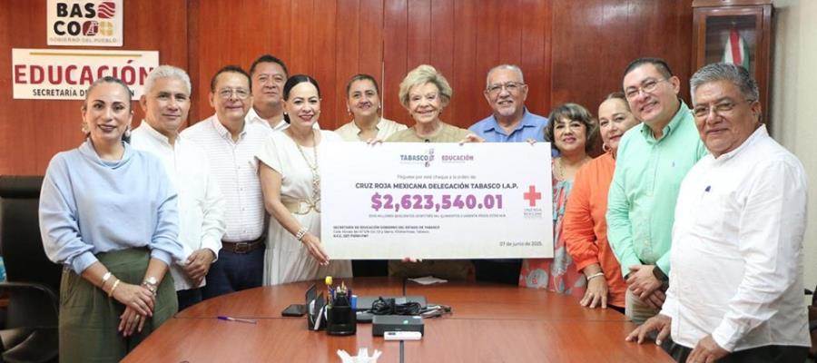Setab se suma a colecta de Cruz Roja y dona 2.6 mdp Setab se suma a colecta de Cruz Roja y dona 2.6 mdp