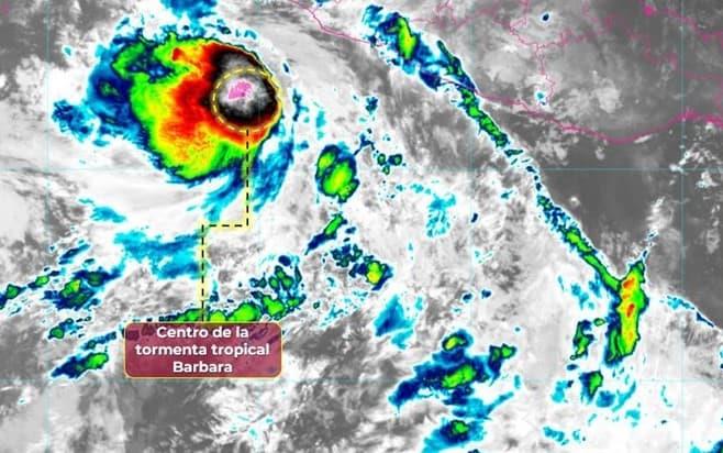 Tormenta tropical Bárbara en el pacífico se intensificará hoy a huracán categoría 1: Conagua